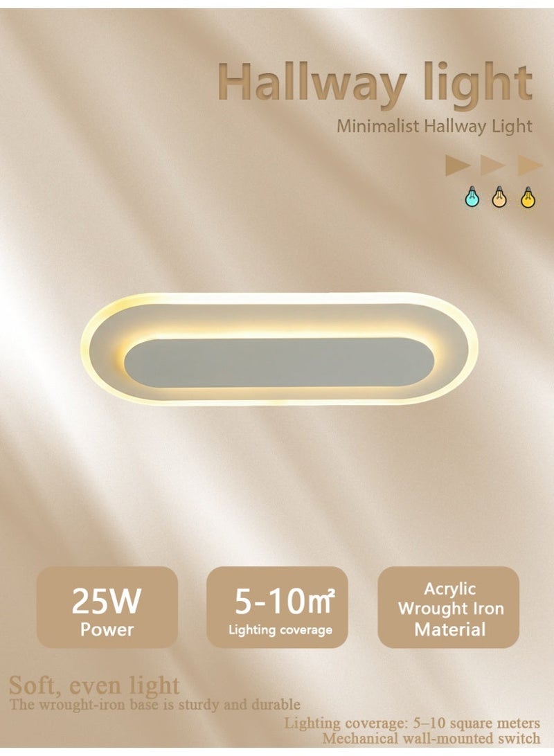 Modern Minimalist Oval Hallway Ceiling Light - Image 1