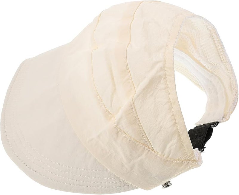 Womens Quick Dry Sun Protection Bucket Hat Adjustable Drawstring Wide Brim Khaki - Image 1