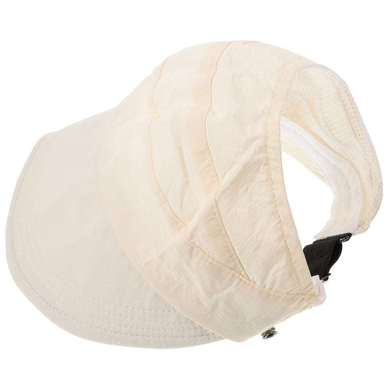 Womens Quick Dry Sun Protection Bucket Hat Adjustable Drawstring Wide Brim Khaki - Image 2