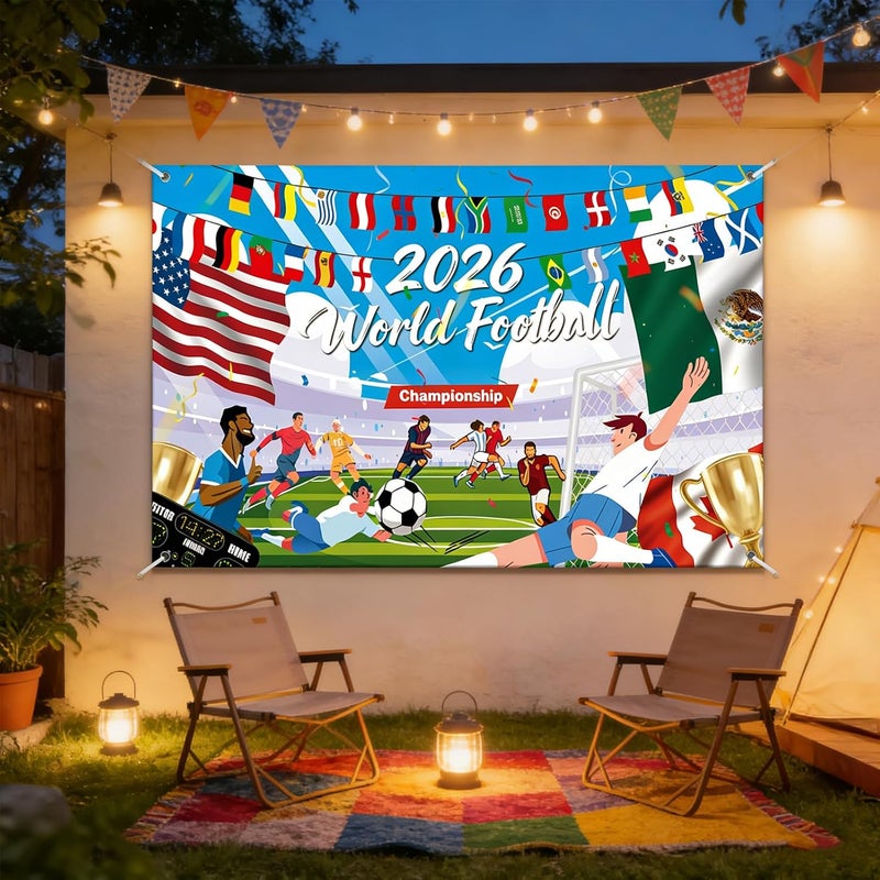 ARS FIFA World Cup 2026 Banner Wall Art, Party, Party Backdrop, Football Party – Premium Fabric Poster, Banner, Large Banner, Durable Weather-Resistant Hanging Banner with Metal Rings for Indoor & Outdoor Decoration - Image 4