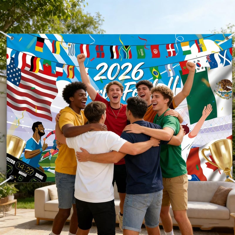 ARS FIFA World Cup 2026 Banner Wall Art, Party, Party Backdrop, Football Party – Premium Fabric Poster, Banner, Large Banner, Durable Weather-Resistant Hanging Banner with Metal Rings for Indoor & Outdoor Decoration - Image 5