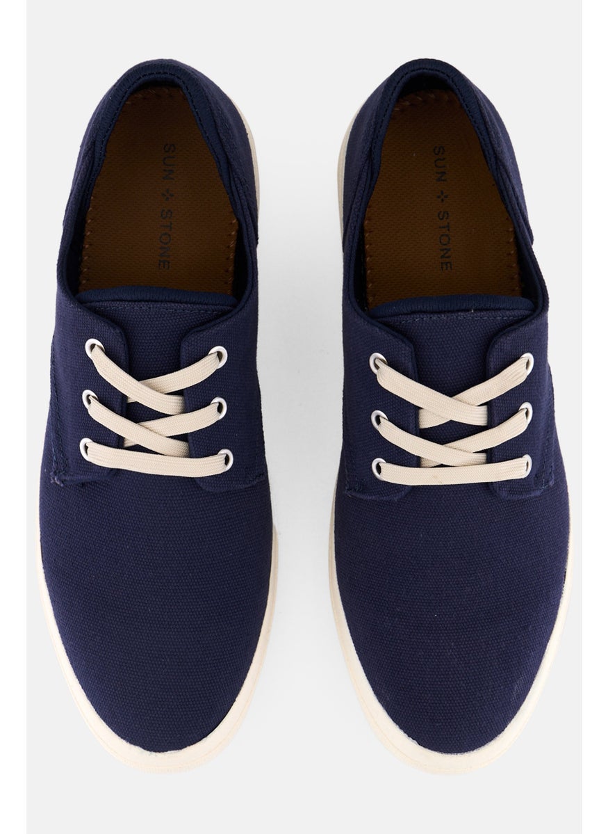 Sun Stone Men Kiva Medium Lace Up  Casual Shoes, Navy Blue  - Image 3