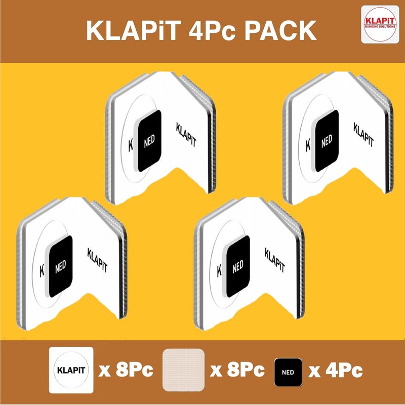 KLAPiT Magnetic Picture Hanging Strips - 8 Pack - Image 4