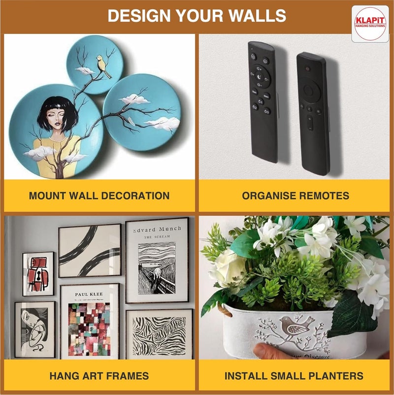 KLAPiT Magnetic Picture Hanging Strips - 8 Pack - Image 5