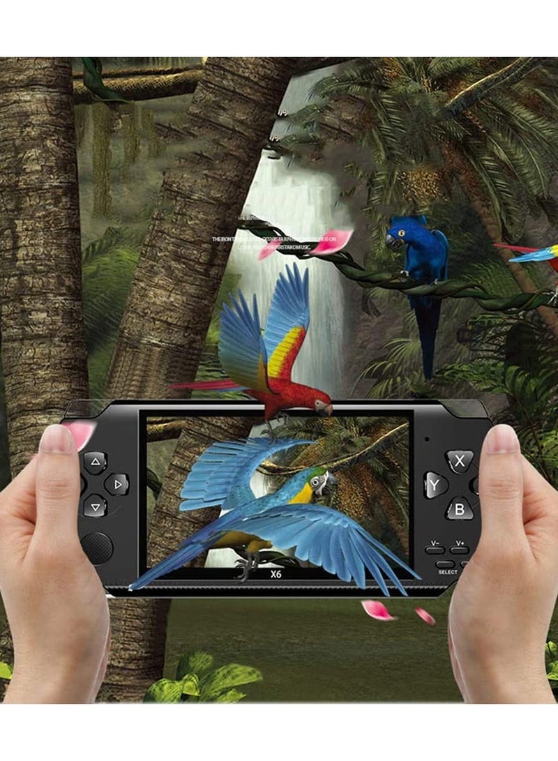 X6 Game Console 4.3 Inch Screen 8GB Handheld Game Player Built-in 500 Games - Image 5