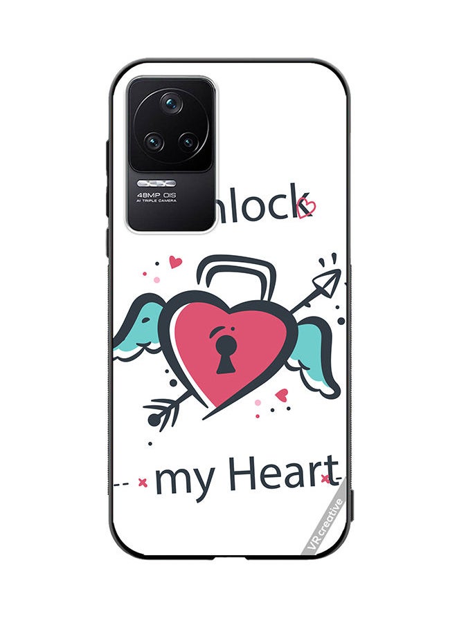 VR CREATIVE Protective Case Cover For Xiaomi Redmi K50 Pro Unlock My Heart Design Multicolour  - Image 1
