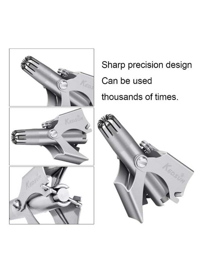 NIBEMINENT Manual Nose And Ear Hair Remover Trimmer Silver - Image 2