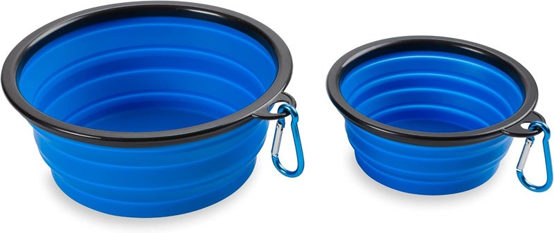 SwissGear 3335 2Pack Collapsible Dog Bowls for Travel with Can Lid Set  Blue - Image 3