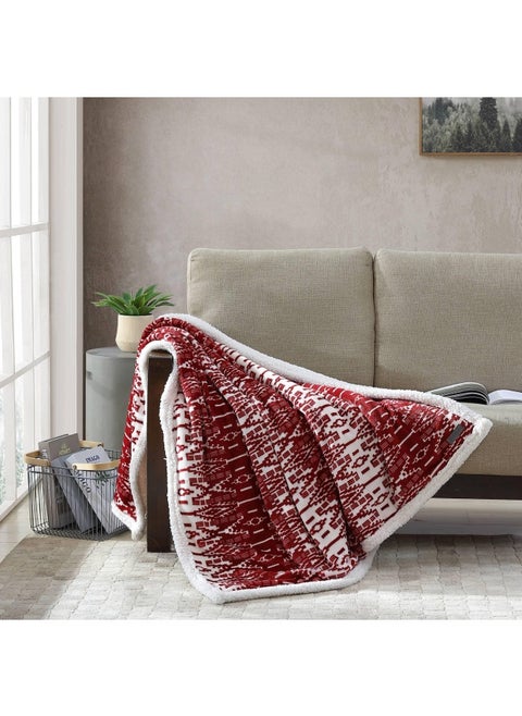 Ultra Plush Collection Throw Blanket Reversible Sherpa Fleece Cover Soft And Cozy Perfect For Bed Or Couch San Juan Red Clay