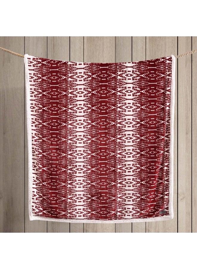 Ultra Plush Collection Throw Blanket Reversible Sherpa Fleece Cover Soft And Cozy Perfect For Bed Or Couch San Juan Red Clay