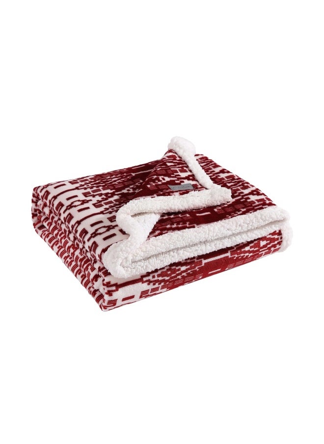 Ultra Plush Collection Throw Blanket Reversible Sherpa Fleece Cover Soft And Cozy Perfect For Bed Or Couch San Juan Red Clay