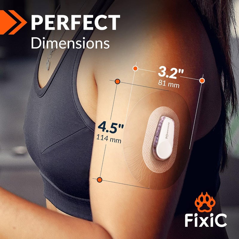 FixiC Adhesive Patches for G6 25 Pack Premium Waterproof Adhesive Patches PreCut Back Paper Adhesive Patch for G6 Long Fixation Transparent - Image 4