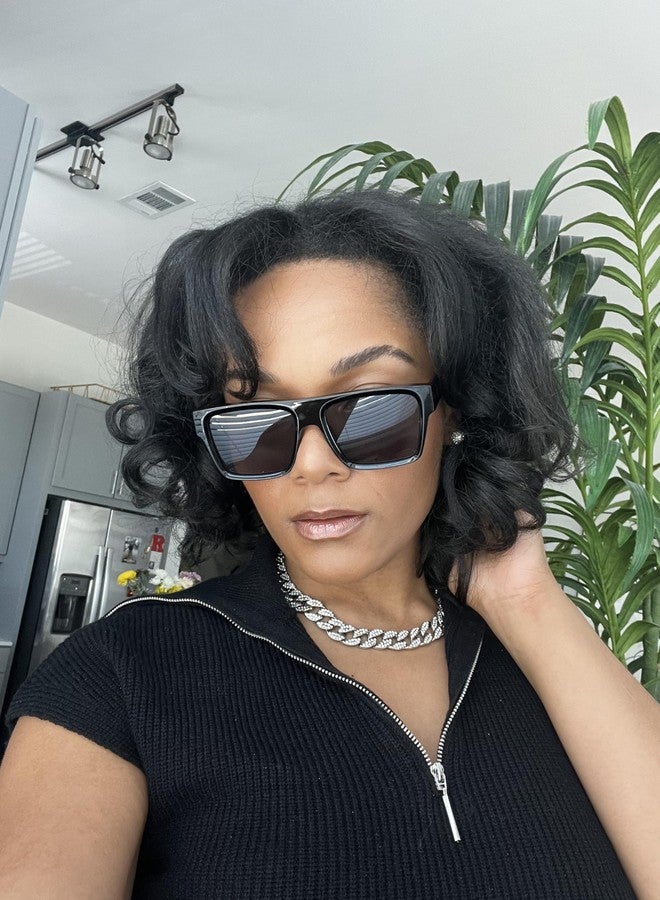 VISOONE Oversized Square Flat Top Sunglasses Women Men Retro Trendy Fashion Accessories UV400 Protection Shades Alba - Image 5