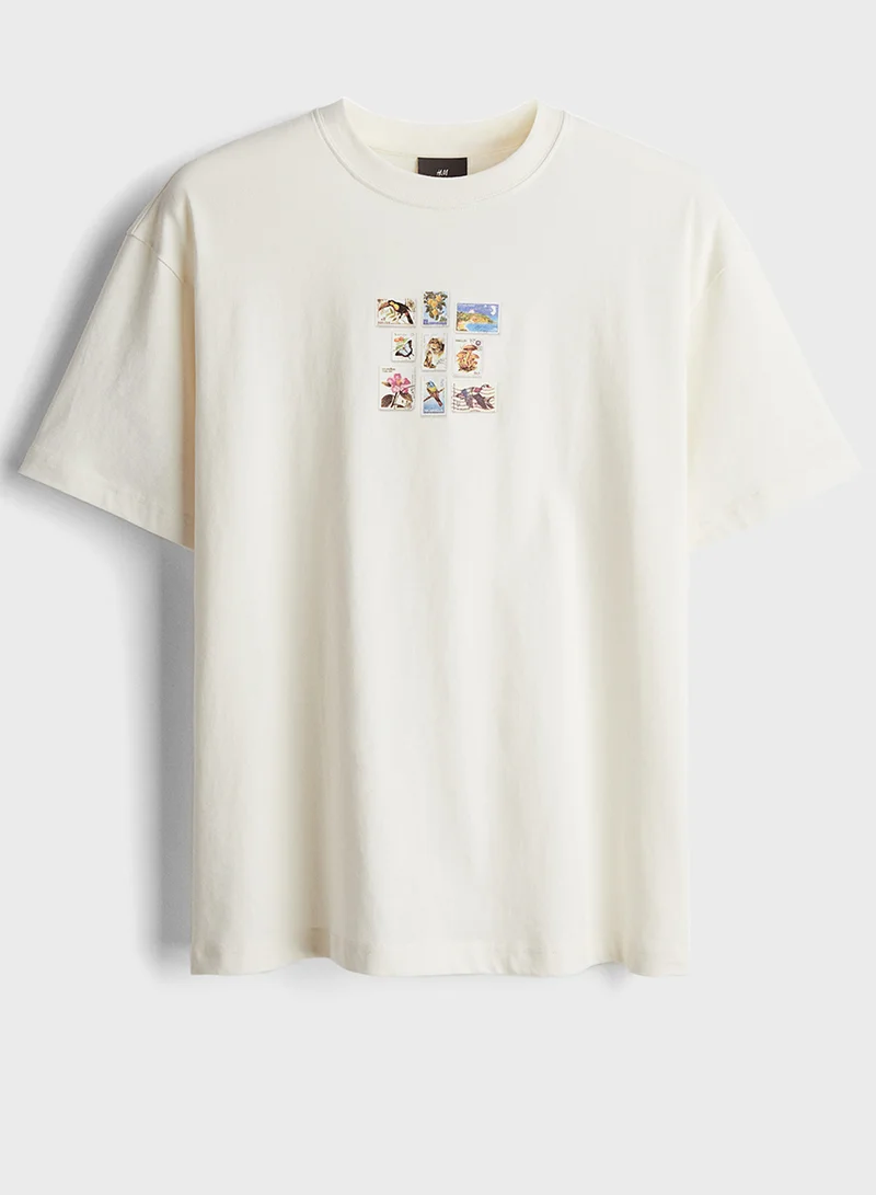 H&M Relaxed Fit Cotton T-Shirt