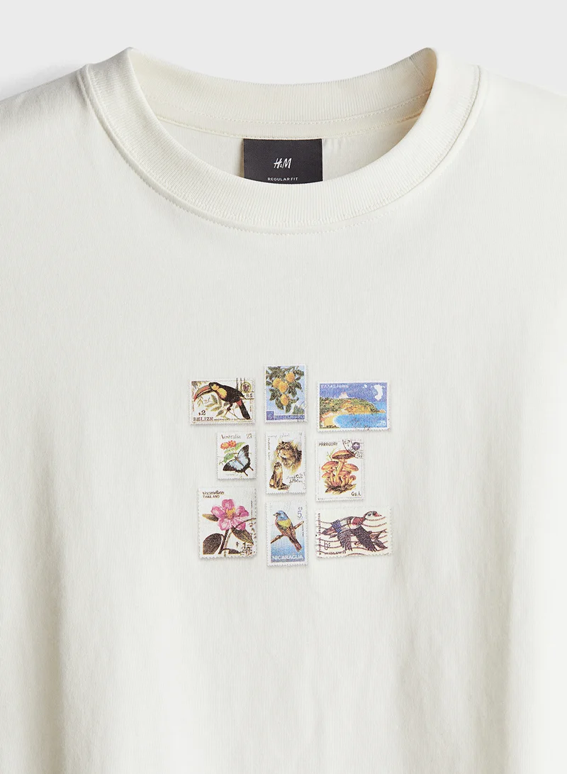 H&M Relaxed Fit Cotton T-Shirt