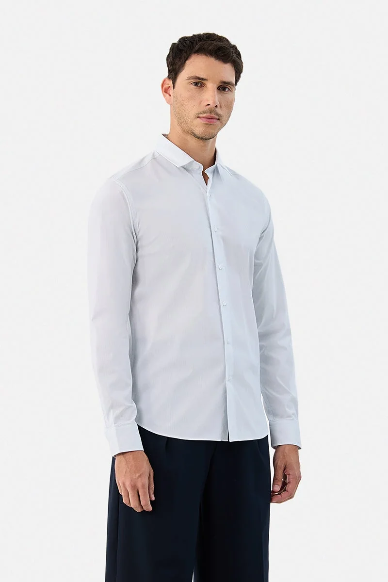 SNITCH Slim Fit Stretch Stripes Shirt