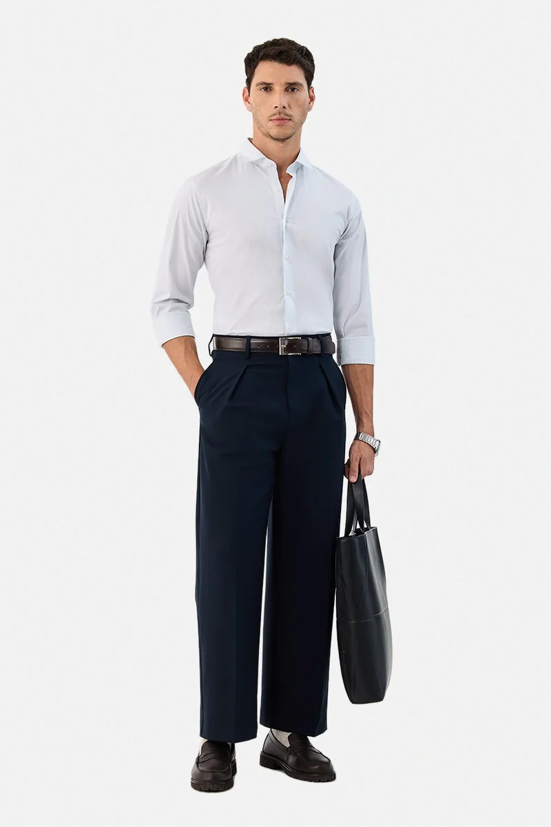 SNITCH Slim Fit Stretch Stripes Shirt