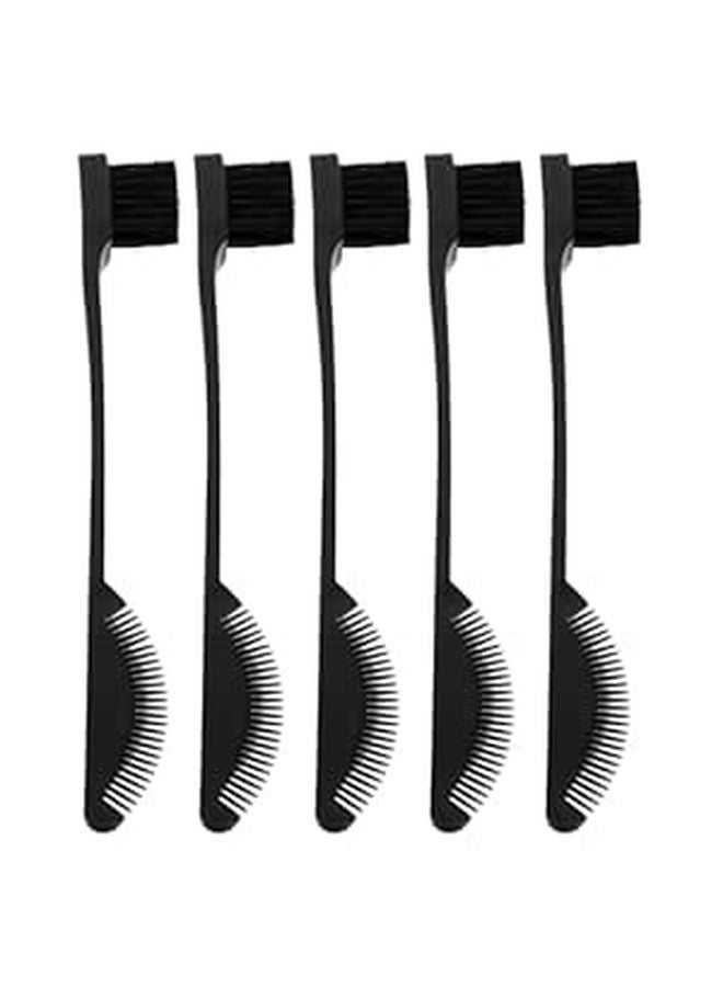 Dual Ended Eyelash Comb And Eyebrow Brush Set For Women And Men In Black - Image 1