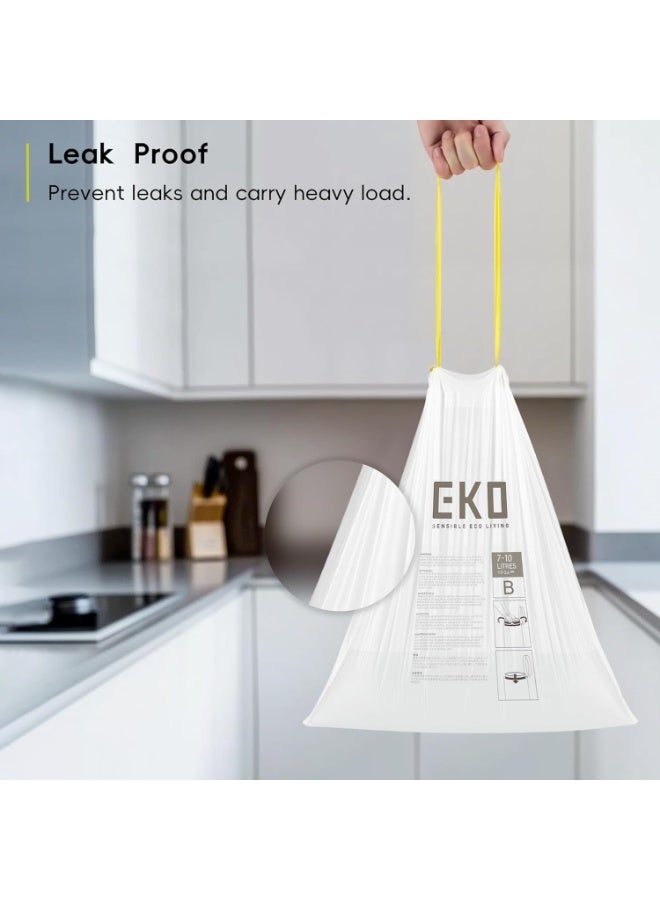 EKO Size B Bin Liners For Kitchen Bins 7-10 Litre Capacity 25 Bags - Image 5