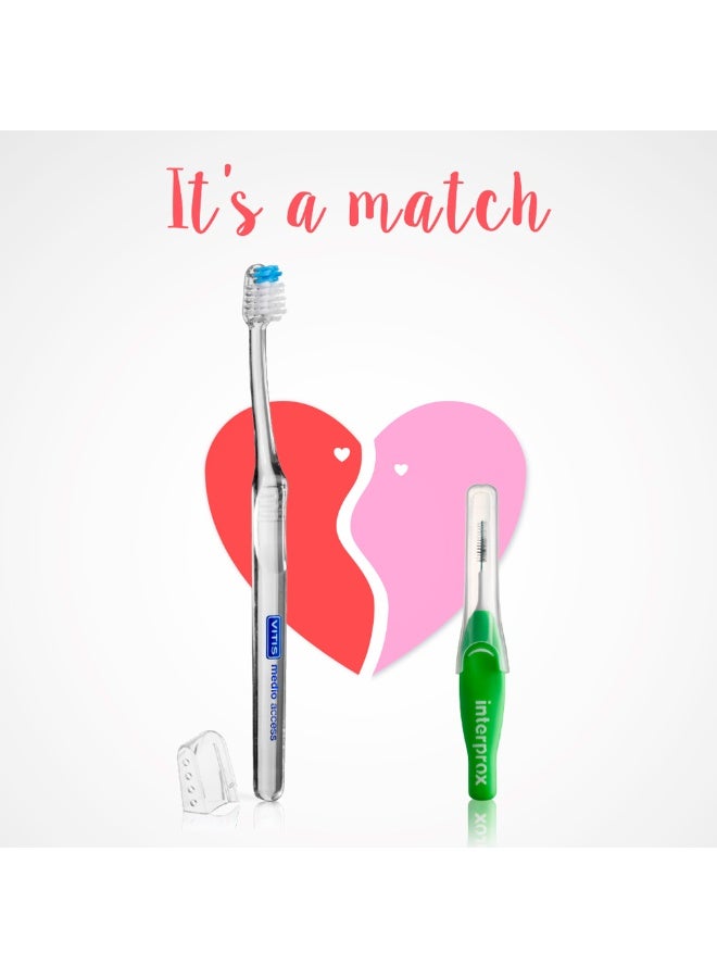 فيتيس فرشاة أسنان فيتيس أكسس متوسطة الحجم، وحدة واحدة - Image 3