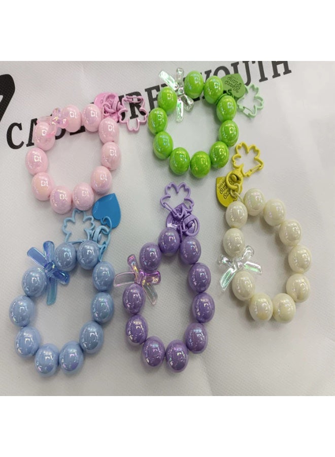 NIBEMINENT Phone Charm/ Chain Strap for Women Girls,Sweet Girl Cell Phone Case Lanyard Wrist Strap - Image 2