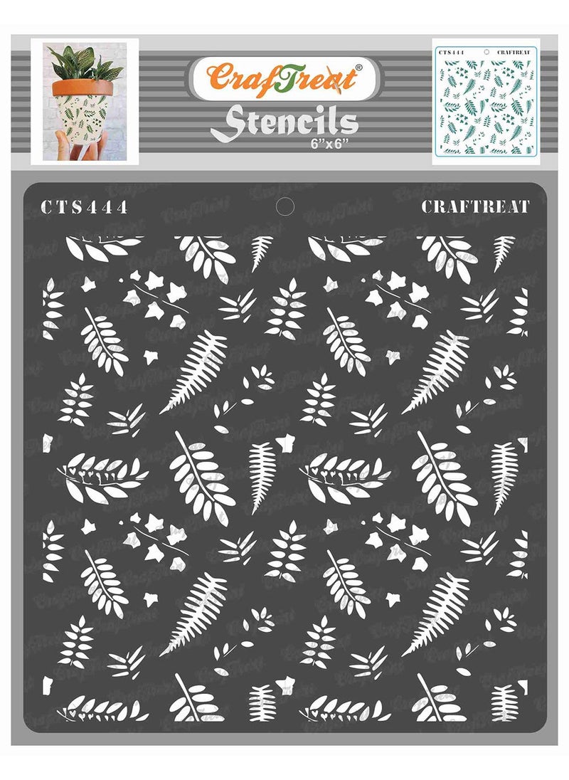 CrafTreat - CrafTreat Leaves Stencils for Craft - Falling Leaves - Size: 6X6 Inches - Plant Leaves Stencils - Reusable Stencil Craft Leaves - Stencils Craft Leaves - Tropical Leaves Stencils - Image 1