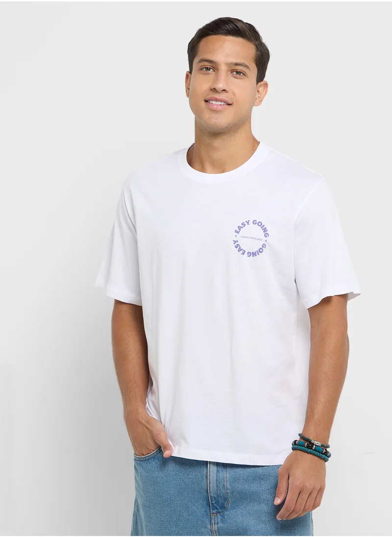 JACK & JONES Jorbleach Logo Crew Neck T-Shirt