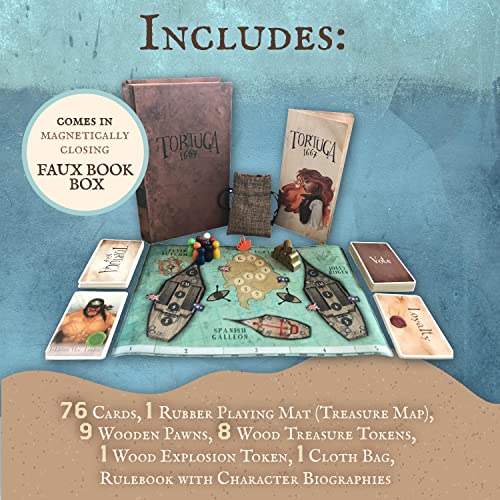 Facade Games Tortuga 1667 Board Game, Treasure Plunder Game of Cards, Strategy, Deceit, and Luck for 2-9 Players - Image 5