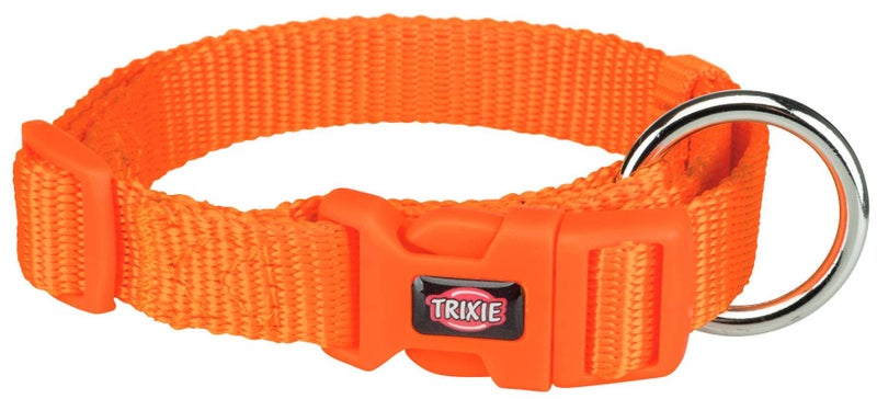 Trixie Premium Dog Collar Belt, Stylish Design, Adjustable Webbing Tape, Strain Relief, with Leash Connector, Neck Collar for Dogs, 35-55 cm (M-L, Papaya),Nylon - Image 1