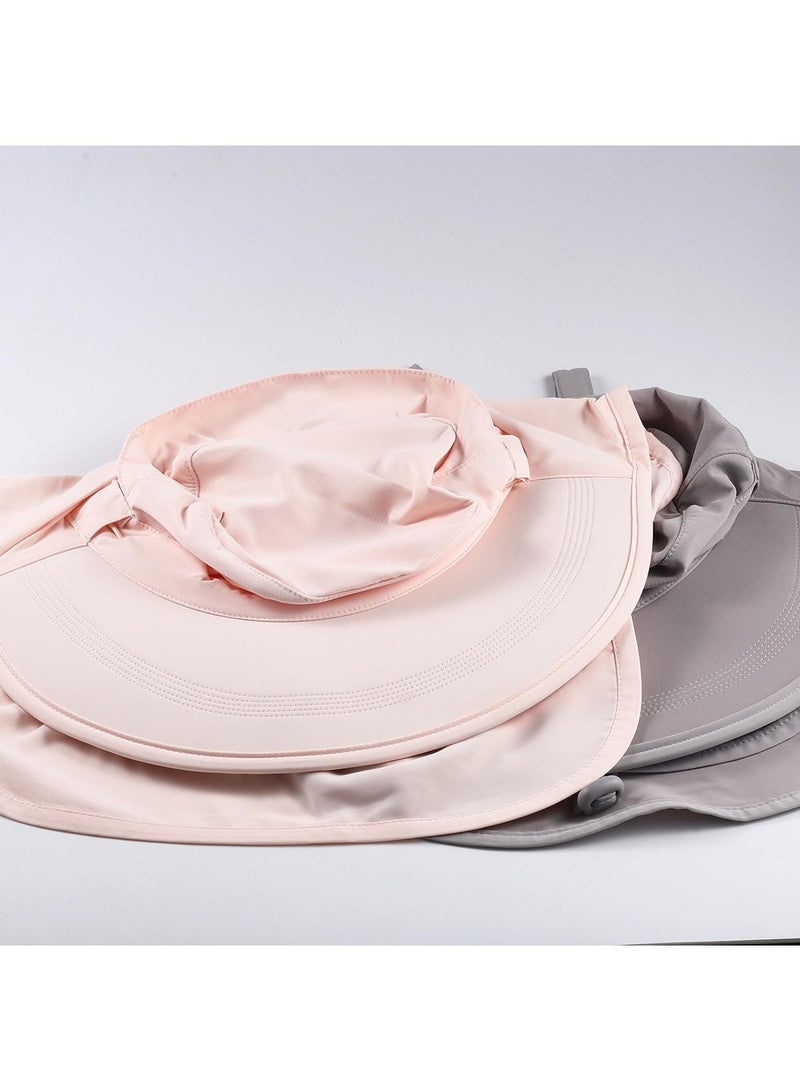 Mmmon Sun Hat for Women with Neck Flap, UV Protective Hiking Fishing Hats, Wide Brim Sun Hat (Pink) - Image 5