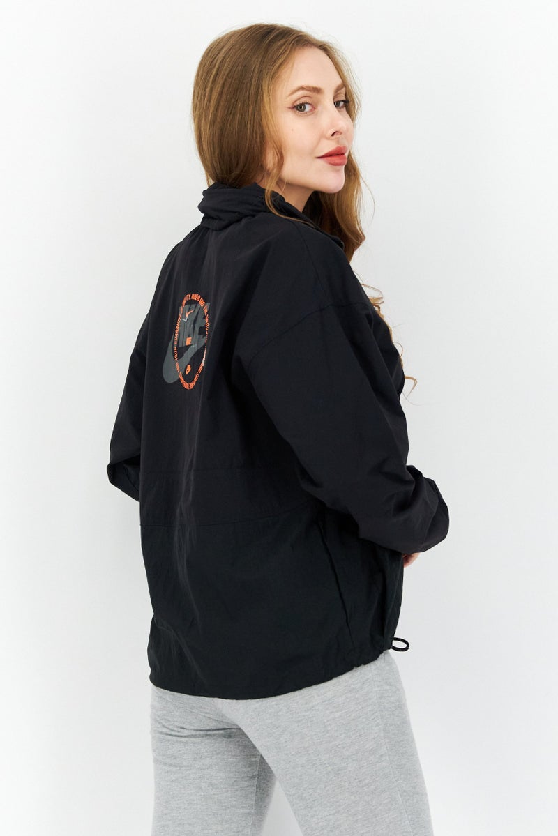Nike Women Loose Fit Long Sleeves Running Jacket, Black  - Image 3