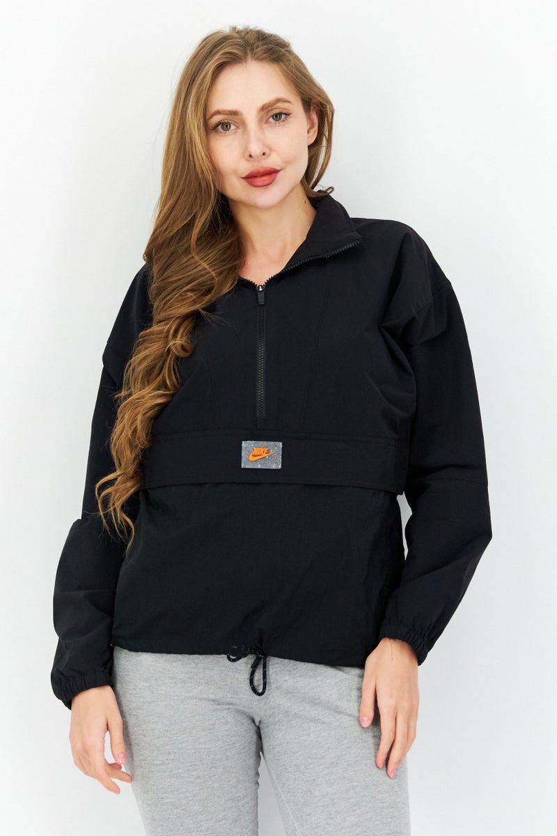 Nike Women Loose Fit Long Sleeves Running Jacket, Black  - Image 1