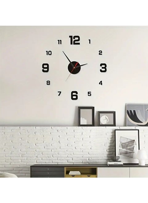 Modern 3D Digital Wall Clock Large Luminous Display Silent Operation Perfect For Living Room & Bedroom (The Luminous Style Only Emits Light In Dark Environments)