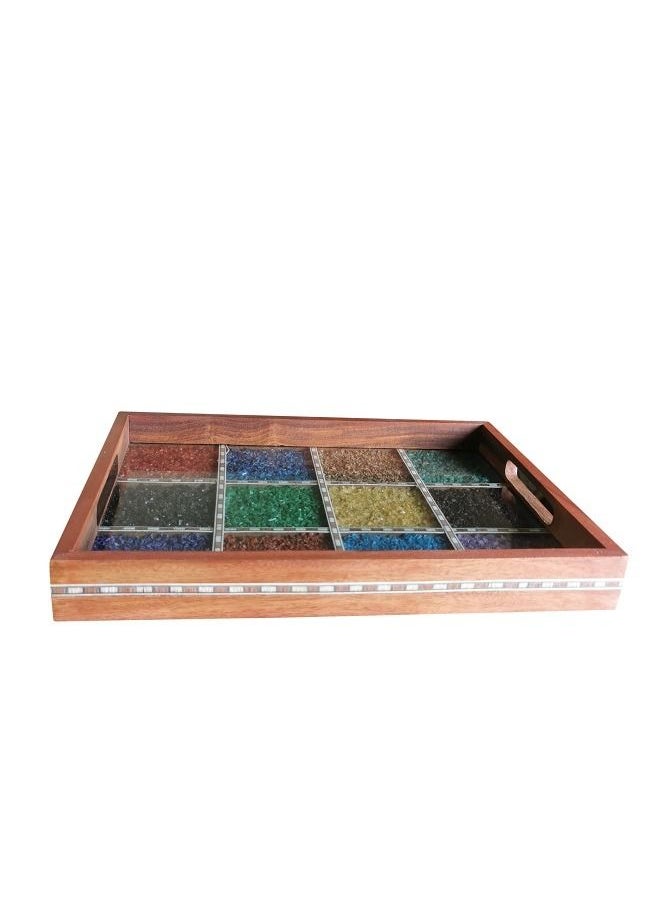Generic - Handmade Wooden Handicraft Serving Tray 30 x 22 cm - Image 1