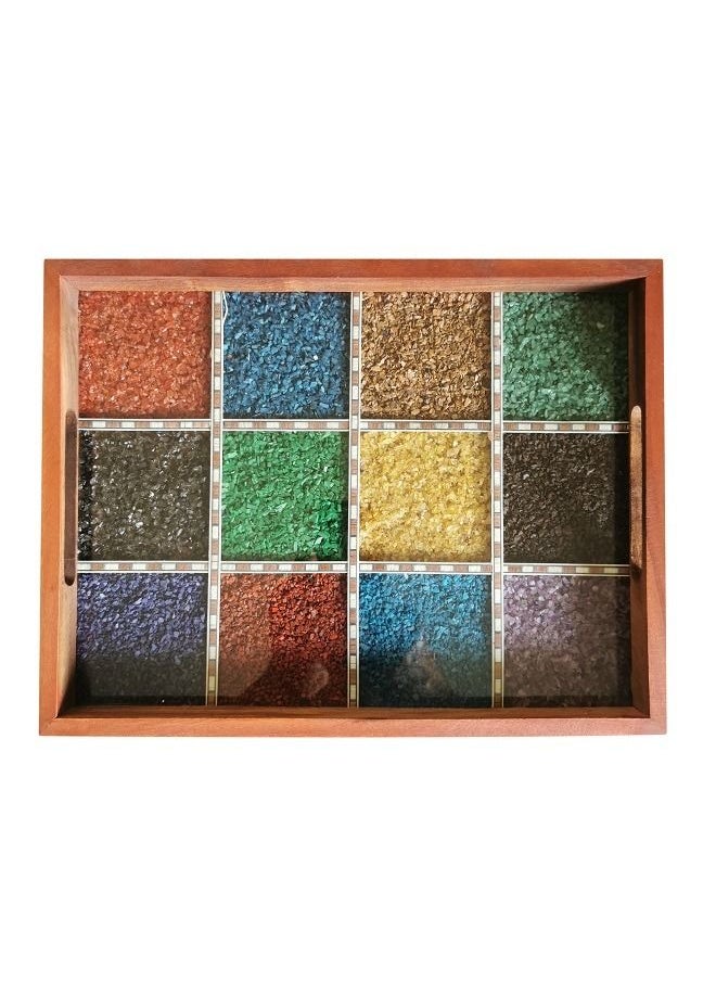 Generic - Handmade Wooden Handicraft Serving Tray 30 x 22 cm - Image 1