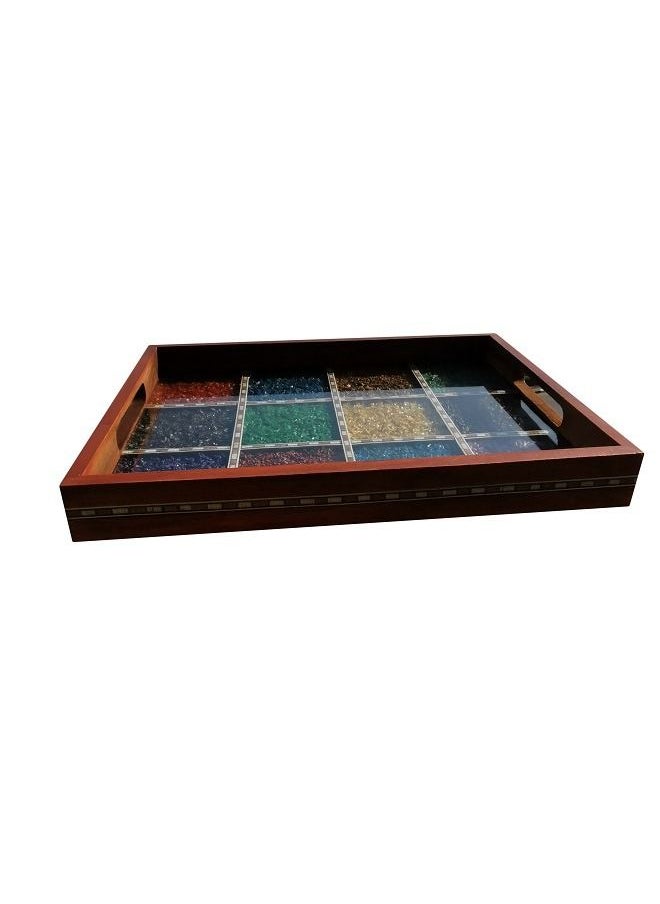Generic - Handmade Wooden Handicraft Serving Tray 30 x 22 cm - Image 1