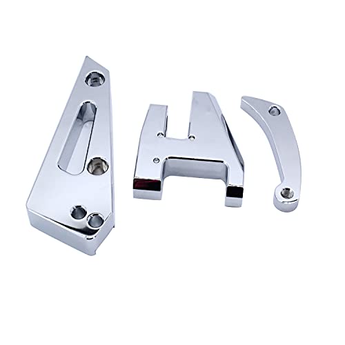 TAKPART Aluminum Alternator Bracket Kit Without Adjustable Tensioning Rod Polished Compatible for Chevy SBC 350 Short Water Pump SWP - Image 2