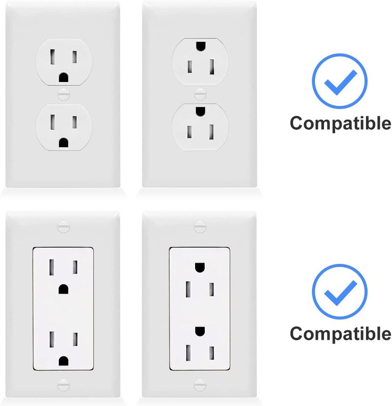 Suptek Large Wall Outlet Shelf,Home Wall Shelf Organizer for Outlets,Perfect for Bathroom Kitchen,Bedrooms,Ideal for Cell Phone Speaker up to 20lbs,with Cable Management and Detachable Hooks (S3XLW) - Image 5