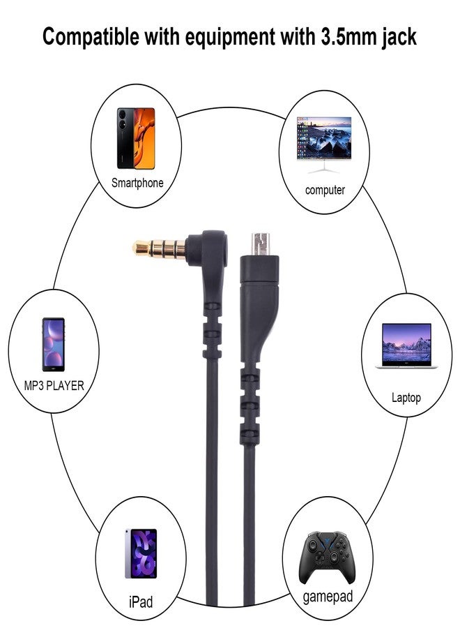 Saipomor Arctis7 Cable Replacement 3.5mm Audio Cord Compatible with SteelSeries Arctis 3, Arctis 5, Arctis Nova 3, Arctis Prime, Arctis Pro Wireless, Arctis Pro+ GameDAC Gaming Headsets(5ft/Black) - Image 4