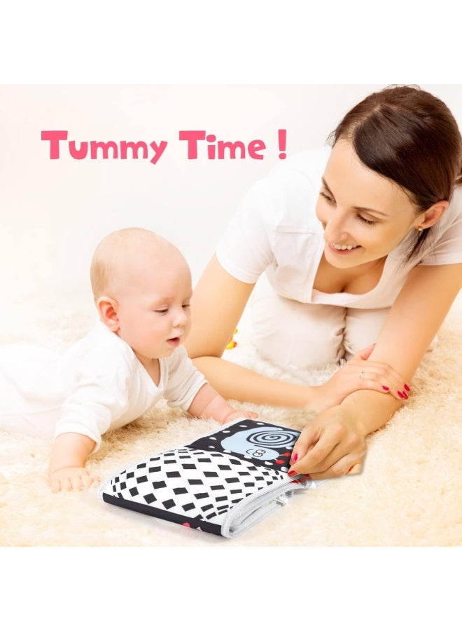 Baby toys 0-6-12 months boy girl gifts,infant tummy time toys 0-3-6 months, black and white high contrast soft baby books for 0-6 months, montessori senory toys for babies 6-12 months newborn toys - Image 3