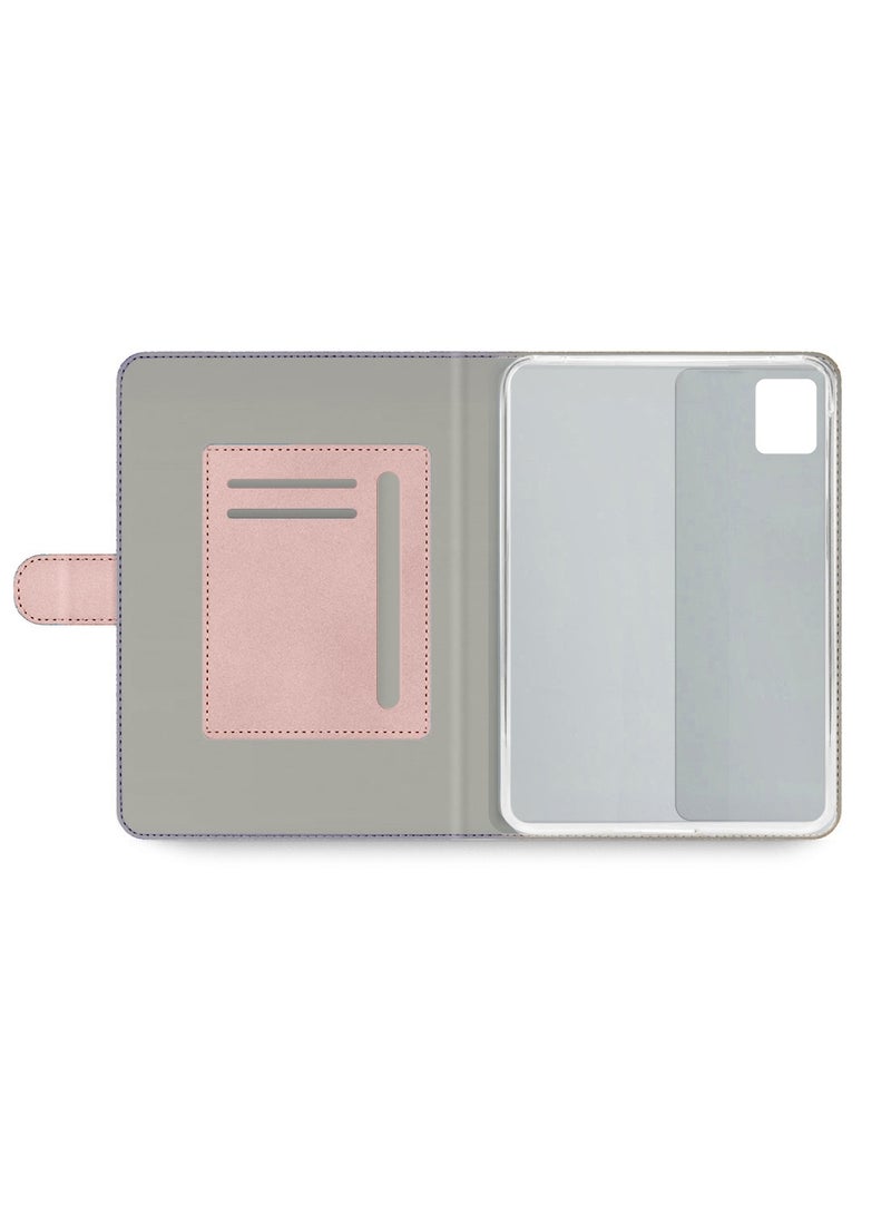 اوميكر غطاء واقي لقطة Lenovo Tab M11 2024 بحجم 11 بوصة من الجلد الصناعي مع إغلاق مغناطيسي (TCFPSR) - اللون الوردي الذهبي - Image 3