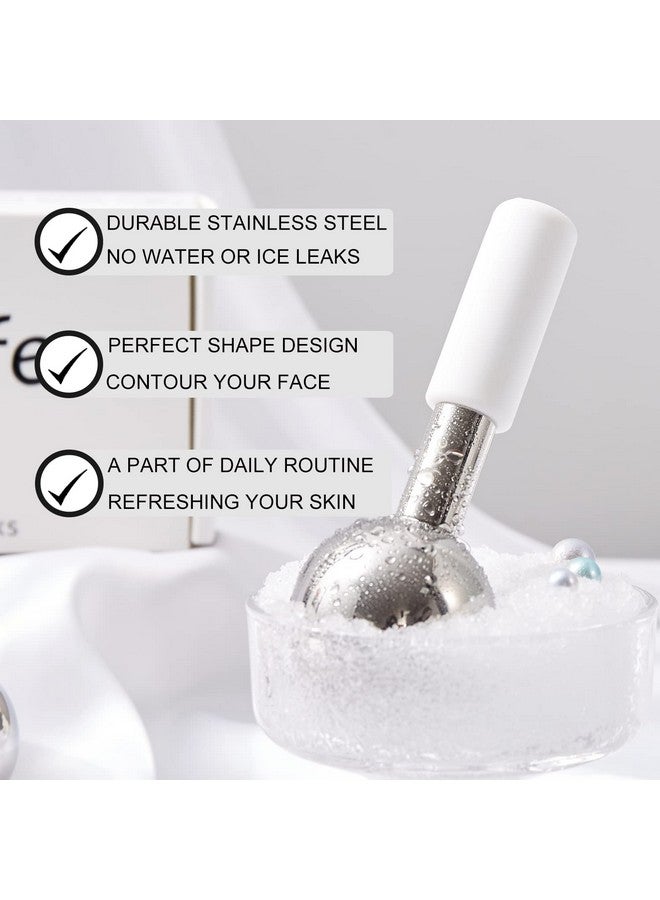 pfefe Ice Globes for Face & Eyes, Unbreakable Stainless Steel Cryo Sticks for Beauty Routines, Facials Cold Roller Cooling Globes for Puffiness, Wrinkles, Dark Circles, Headaches - Image 2