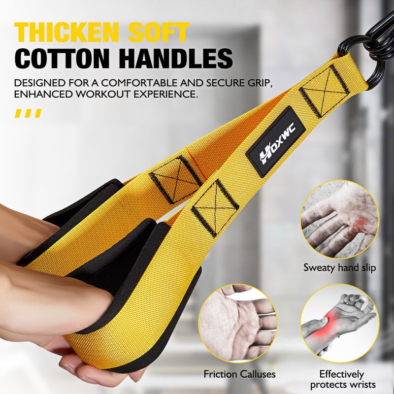 HOXWC Resistance Bands with Handles, Exercise Bands with Door Anchor for Working Out, Home Gym Workout Equipment for Push Downs, Tricep, Biceps, Arms, Back, Chest, Abs, Shoulder Training - Image 3
