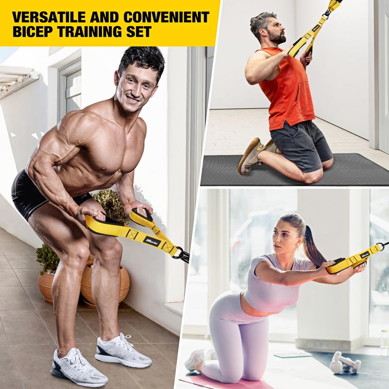 HOXWC Resistance Bands with Handles, Exercise Bands with Door Anchor for Working Out, Home Gym Workout Equipment for Push Downs, Tricep, Biceps, Arms, Back, Chest, Abs, Shoulder Training - Image 5