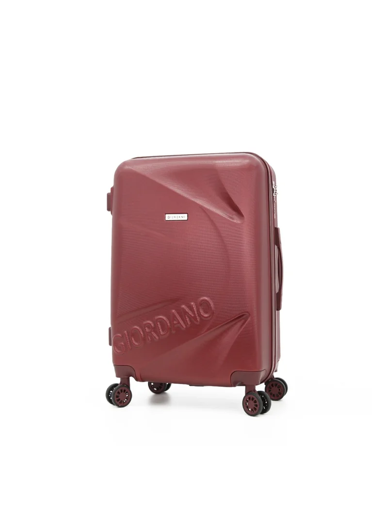 GIORDANO Hardshell Luggage Trolley Bag 3 Pieces Set,Maroon (S-20",M-24",L-28")