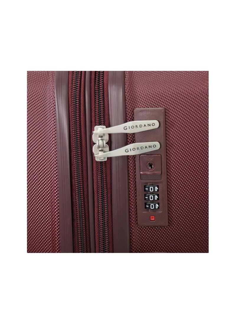 GIORDANO Hardshell Luggage Trolley Bag 3 Pieces Set,Maroon (S-20",M-24",L-28")  - Image 4