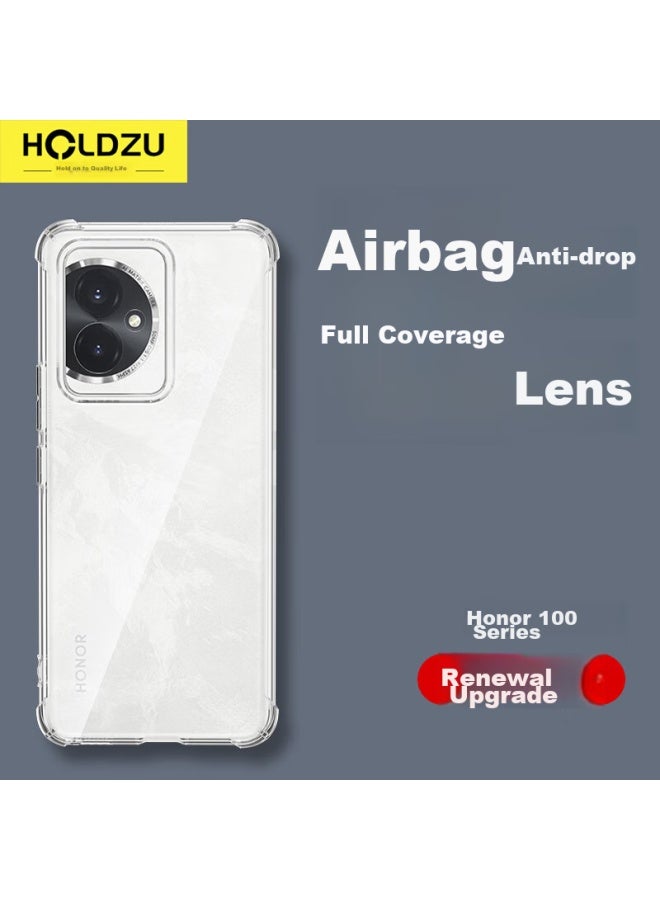 Holdzu Phone Case For Honor 100, Honor 100 Protective Cover, Silicone Lens Full Protection, Ultra-thin Frosted High-end Design For Men And Women - Transparent - Image 1