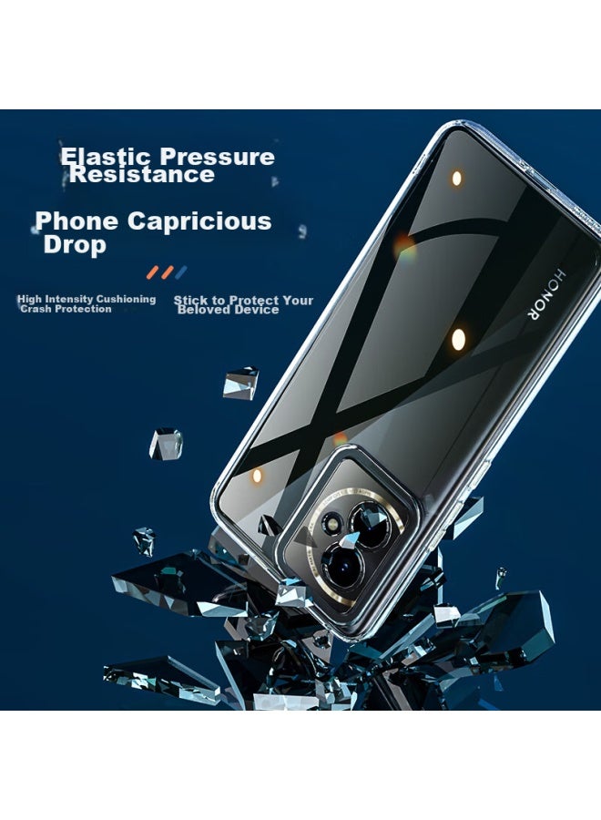 Holdzu Phone Case For Honor 100, Honor 100 Protective Cover, Silicone Lens Full Protection, Ultra-thin Frosted High-end Design For Men And Women - Transparent - Image 5