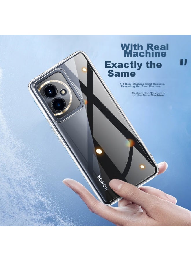Holdzu Phone Case For Honor 100, Honor 100 Protective Cover, Silicone Lens Full Protection, Ultra-thin Frosted High-end Design For Men And Women - Transparent - Image 4