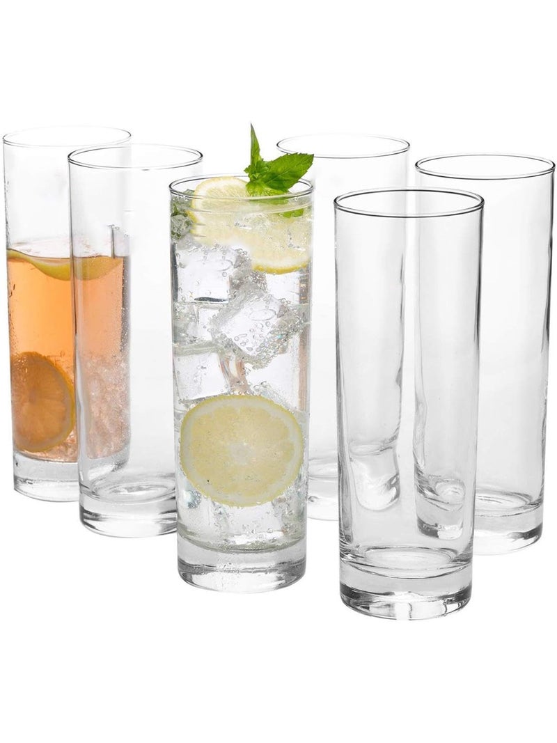 Somil Clear Elegance Timeless Glass Designs for Every Occasion 300 ml Capacity Pack of 6 Size 14 X 6 X 6 Cm - Image 1